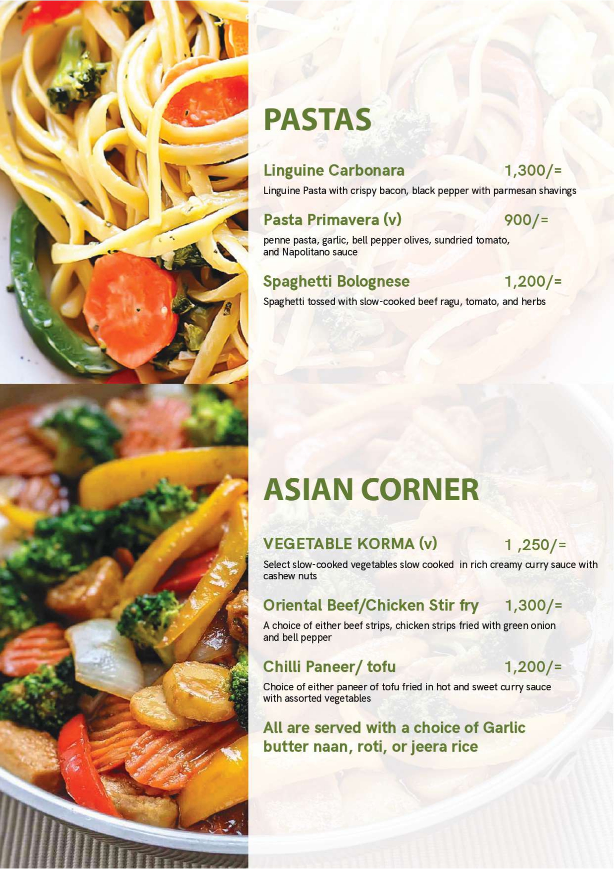 Menu Page 5