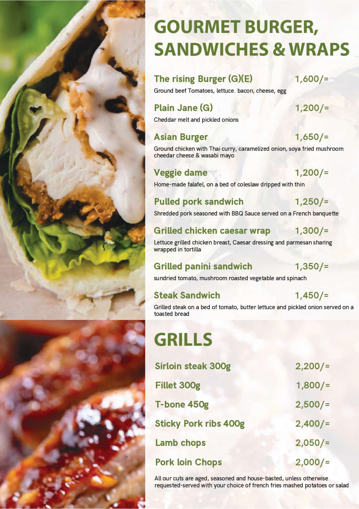Menu Page 6