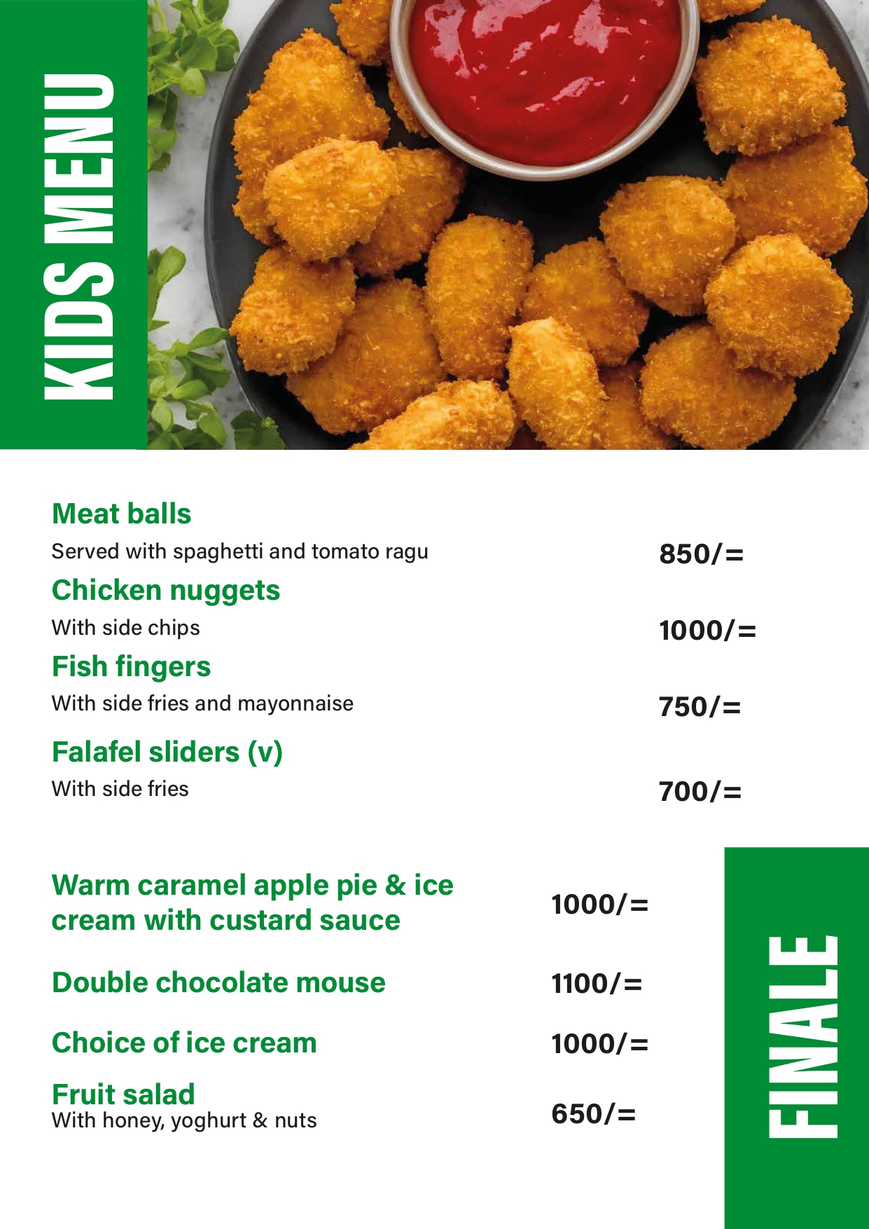 Menu Page 13